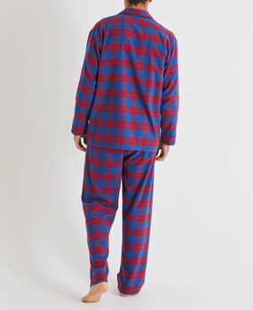 Men's Pyjamas Bordeaux Tartan Flannel, 3 of 3