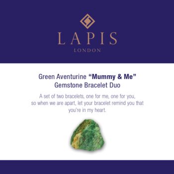 Green Aventurine 'Mummy And Me' Bracelet Set, 3 of 4