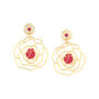 Statement Flower Drop Earrings, thumbnail 3 of 3