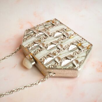 Madeira Silver Mother Of Pearl Clutch, 3 of 4