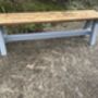 Reclaimed Dining Bench A Frame Legs Painted, thumbnail 1 of 8