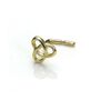 9ct Yellow Gold Celtic Knot L Shaped Nose Stud, thumbnail 2 of 3