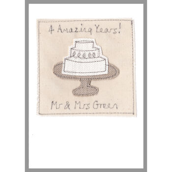 Personalised Wedding Cake Wedding Or Anniversary Card, 9 of 12