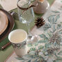 Winter Green Botanical Cotton Christmas Table Runner 3m X 28cm, thumbnail 4 of 4