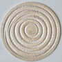 Balinese Hand Woven Spiral Placemat Charger White, thumbnail 8 of 9