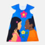Friendship Print Girls Dress, thumbnail 1 of 5