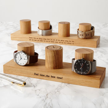 Personalised Oak Watch Stand For Three To Five Watches, 2 of 11