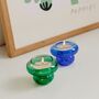 Sev Glass Reversible Tealight / Pillar Candle Holder, thumbnail 3 of 3