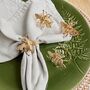 Honey Bee Napkin Ring Gold • Set Of Four, thumbnail 1 of 3