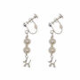 Poodle Pearl Clip On Earrings, thumbnail 1 of 4