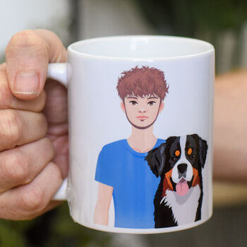 Personalised Dog Dad Illustrated Avatar Gift Mug, 12 of 12