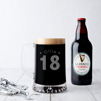 Personalised 18th Birthday Age And Name Beer Tankard, 2 of 4