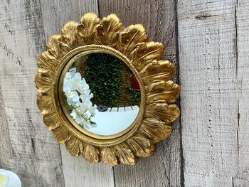 Small Gold Sunburst Mirror 18cm Round Boho Flower Gift, 4 of 7