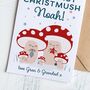 Baby's First Christmas Card With Cute Toadstools, thumbnail 2 of 3