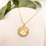 Elegant Transparent Gold Foil Circle Necklace, thumbnail 6 of 11