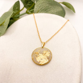 Elegant Transparent Gold Foil Circle Necklace, 6 of 11