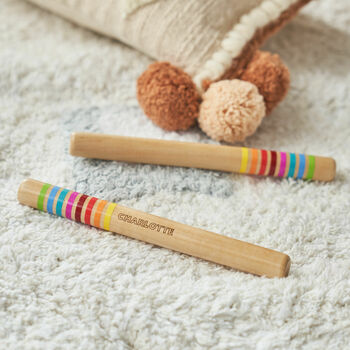 Personalised Rainbow Wooden Musical Bars, 6 of 6