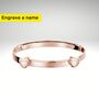 Personalised Rose Gold Expandable Hearts Kids Bangle – Medium, thumbnail 1 of 5