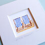 British Summer Beach Chairs Mini Art Print, thumbnail 5 of 9