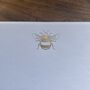 Six Gold Bumblebee Hand Pressed Luxury Note Cards, thumbnail 7 of 9