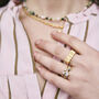 Molten Jewelled Adjustable Ring, thumbnail 2 of 9