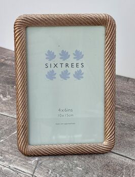 Sixtrees Rose Gold Diagonal Metal Photo Frame, 2 of 3