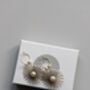 Gold Plated Star And Pearl Hoop Bridal Earrings, thumbnail 7 of 9