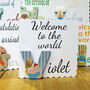Personalised Alphabet Door Letter New Baby Card, thumbnail 4 of 8