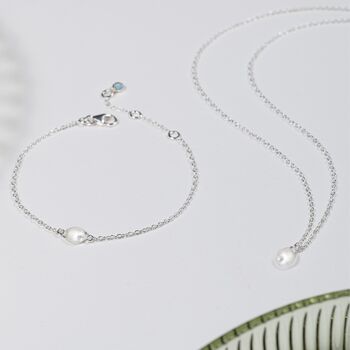 Freshwater Pearl And Sterling Silver Bracelet, 4 of 5