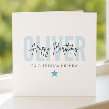 Personalised Birthday Card For Nephew, 4 of 7