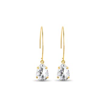 Clear Crystal Statement Threader Earrings, 2 of 3