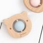 Bambino Eco Friendly Wooden Blue Bear Baby Teething Toy, thumbnail 2 of 3