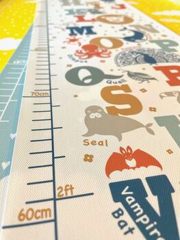 Personalised Animal Alphabet Canvas Height Chart, 8 of 9