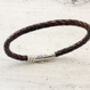 Mens Personalised Leather Bracelet, thumbnail 3 of 9