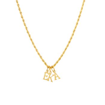 Mens Mini Gold Plated Initial With Cuban Chain Necklace, 10 of 10