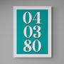 Personalised Custom Special Date Green Wall Art, thumbnail 3 of 7