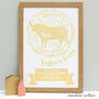 Personalised New Baby Zodiac Framed Print, thumbnail 11 of 11