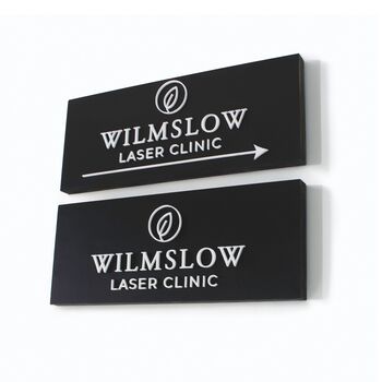 Personalised Matte Black House Sign With Raised White Lettering Lettering, 5 of 6