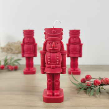 Red Nutcracker Christmas Candle And Festive Decor, 4 of 10