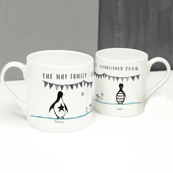 Personalised Penguin Family Mug Set, 5 of 6