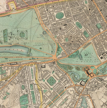 Personalised C And J Greenwood 1830 Old Map Of London, 5 of 6