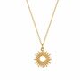 Minimalist Gold Sunburst Necklace 18 K Plated, thumbnail 2 of 4