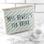 Personalised Striped Teacher's Tea Break Box With Tea, thumbnail 1 of 8