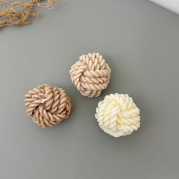 Wool Yarn Knot Candle And Decorative Soy Candle, 9 of 9