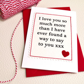 'Love You' Handmade Anniversary Card, 2 of 2