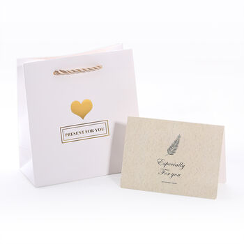Double Hearts Interlock Necklace Mother And Daughter Card, 8 of 8