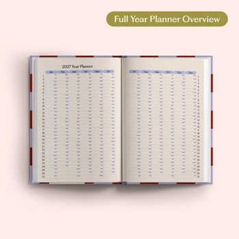 2027 Diary | A5 Hardcover Week To View | Blueberry Check, 3 of 8