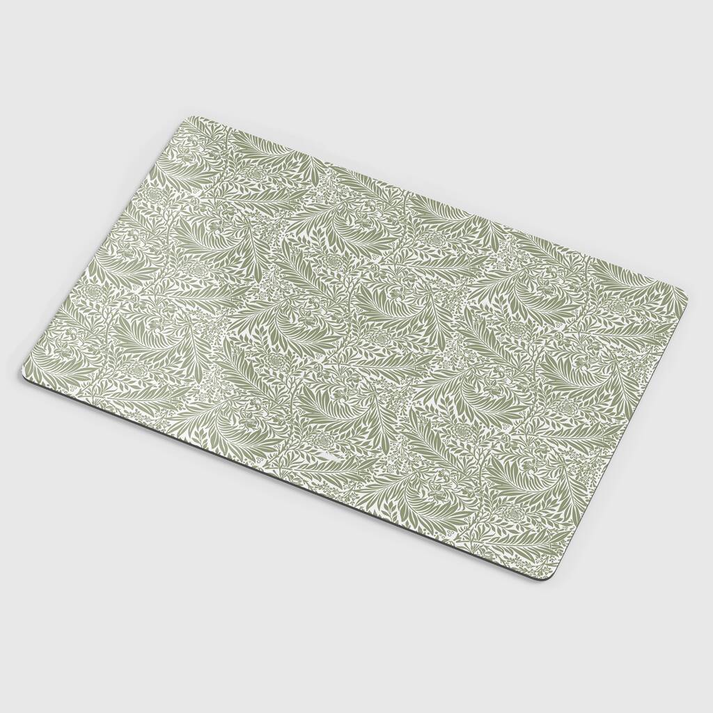 William Morris Larkspur Sage Table Mats By MBT Studio