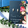 Thank You Teacher Gift Sterling Silver Lavender Earrings, thumbnail 8 of 10