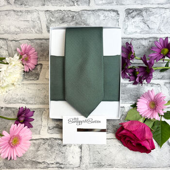 Spruce Textured Wedding Tie Set, 6 of 6
